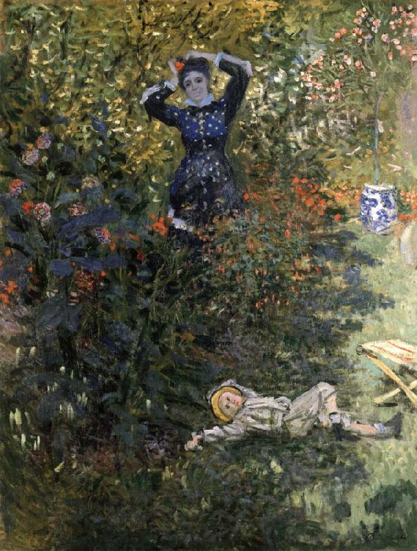 Claude Monet Camille and Jean Monet in the Garden at Argenteuil China oil painting art